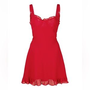 Reformation | Christine Mini Dress | Red | size 4